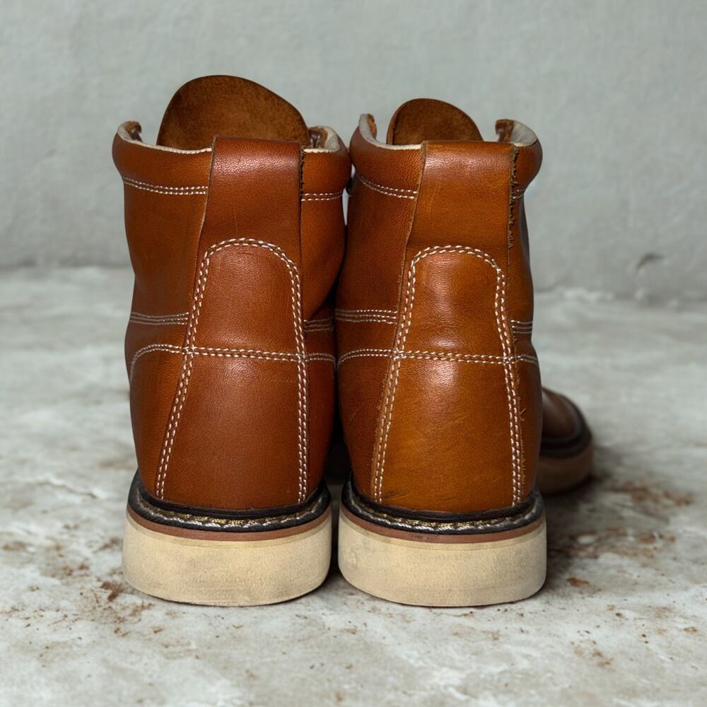 Everboots Tank Moc Toe Leather Work Boots Men’s Size 12M Brown Soft Toe Lace-Up - Picture 4 of 5